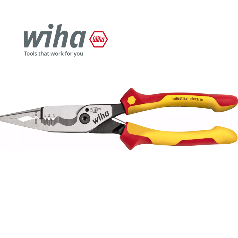 Kìm nhọn đa năng Wiha 45489 8 in 1 cách điện 1000V mạ crom không han gỉ